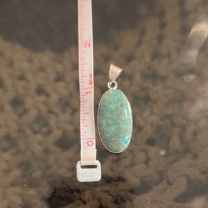 Turquoise Oval Pendant Necklace
